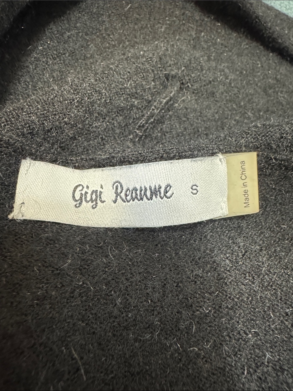 Gigi Reaume Cashmere Cardigan Open-Front Women’s Size Small Black Quiet Luxury - Picture 4 of 8